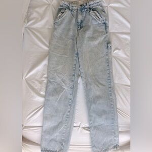 cotton on light blue denim jeans! high-rise; carpenter jean